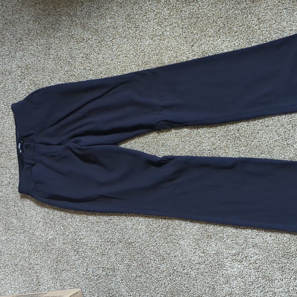 Express Publicist Navy Barely Boot Cut Dress Pants